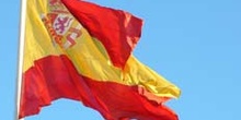 Bandera de España en la Plaza de Colón, Madrid