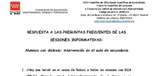 FAQ Alumnos con dislexia: intervención en el aula de secundaria