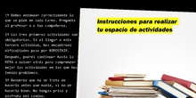 Instrucciones actividades