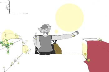 Tercera salida. Don Quijote da consejos a Sancho