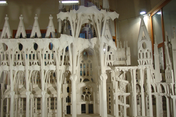 Detalle de la maqueta de la Sagrada Familia, Barcelona