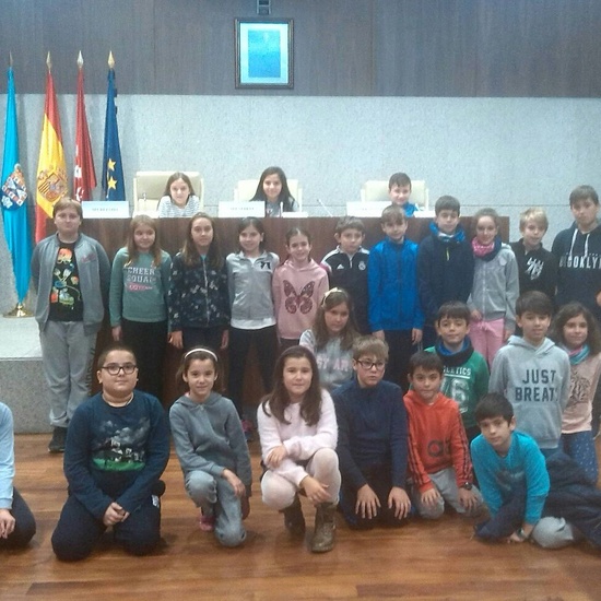 Visita al salón de plenos en 5º 2