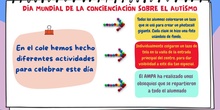 DÍA DEL AUTISMO. C.E.I.P. LEPANTO (Leganés)