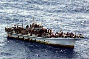 Barco de emigrantes