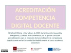 Acreditación Competencia Digital Docente