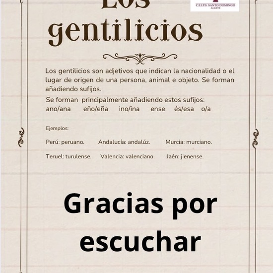 LOS GENTILICIOS