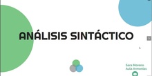 ANÁLISIS SINTÁCTICO