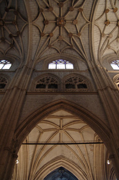 Pilares y bóvedas de la Catedral de Palencia, Castilla y León