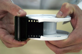 Embocado de la película en la espiral