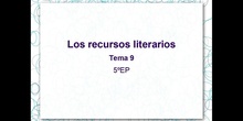 RECURSOS LITERARIOS