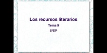 RECURSOS LITERARIOS