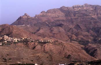 Paisaje en las proximidades de Hajjah, Yemen