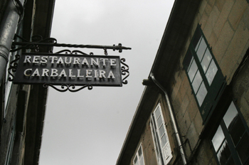 Cartel de un restaurante, Santiago de Compostela, La Coruña, Gal