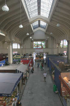 Vista del Mercado de abastos de Sao Paulo, Brasil