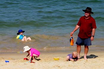 En la playa, Australia