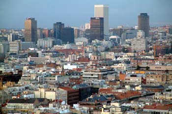 Vista panorámica zona empresarial de Azca, Madrid