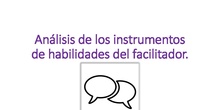 Seminario 8 Análisis de los instrumentos de habilidades del facilitador