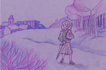 La mandolina: Julia de camino a su casa