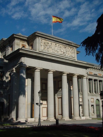 Fachada principal del Museo de El Prado de Madrid
