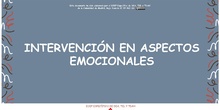 Intervención en aspectos emocionales