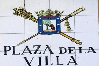 Indicativo de calle, Plaza de la Villa, Madrid