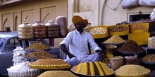 Vendedor de dulces y frutos secos, Ajmer, India