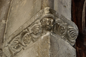 Detalle de cabeza. Iglesia de Roda de Isábena, Huesca