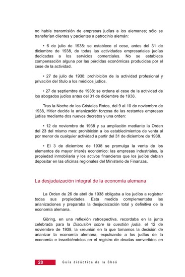 Página 28 de la Guía Didáctica de la Shoá