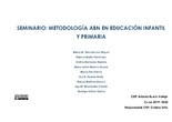Memoria Seminario METODOLOGÍA ABN EN EDUCACIÓN INFANTIL  Y PRIMARIA