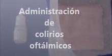 Administración de colirio oftalmologico