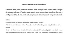 LENGUA Plan de trabajo miércoles 18 de marzo