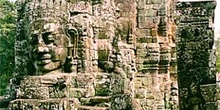 Plano de los edificios, detalle de una de las caras del Bayon de