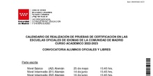 EOI Ciudad Lineal - Calendario PC 2023