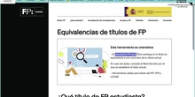 Equivalencias de títulos de FP. Profesor Ingeniero Informático Eduardo Rojo Sánchez