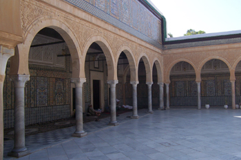 Patio de la Gran Mezquita, Kairouan, Túnez