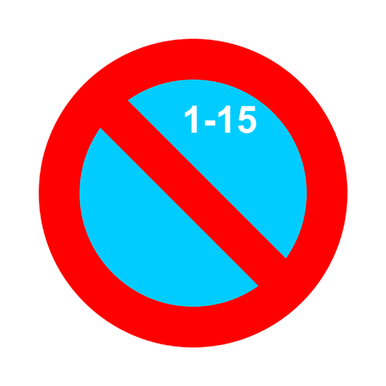 Estacionamiento prohibido la primera quincena