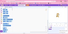 Programa con Scratch, la gravedad de un objeto usando dos variables