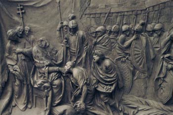 El Rey Moro de Granada entrega a  San Fernando las Llaves de Jaé