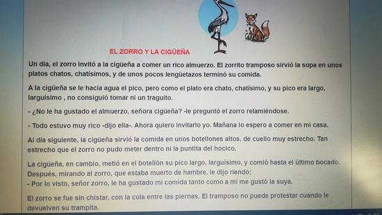 Comprensión lectora 19 de marzo