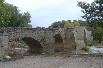 Arranque del puente de Capella Huesca