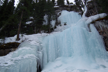 Cascada helada, Lago Louise, Parque Nacional Banff