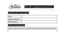 Formulario del alumno para la presentación de un proyecto comunitario en 2º de ESO