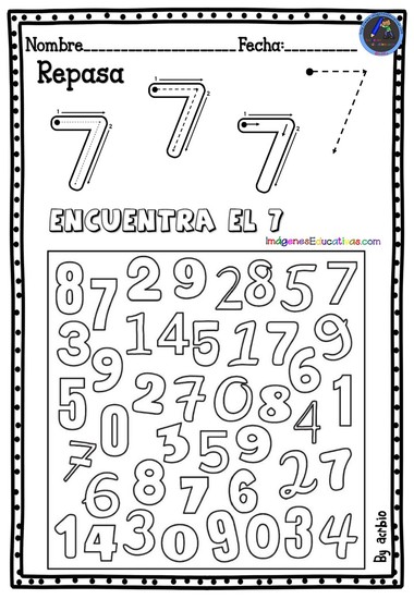REPASA Y ENCUENTRA EL NUMERO 7