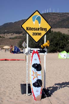 Zona destinada para la práctica del kitesurf