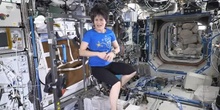 Astronaut workout in the ISS