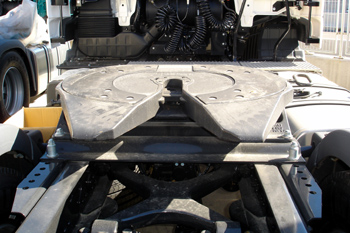 Vehículos industriales. Plataforma de enganche de remolque