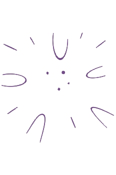 Globo violeta explotado