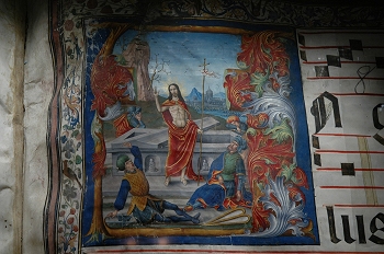 Inicial ilustrada, gradual, Huesca