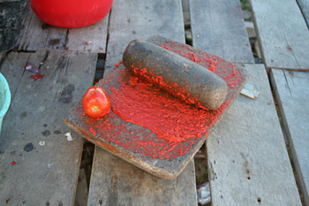 Preparando la comida, Campamento de pescado, Alunaga, Sumatra, I