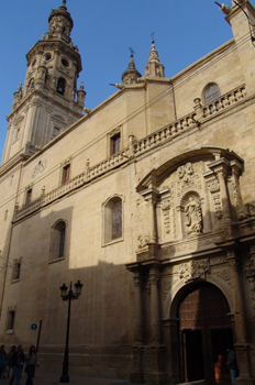 Vista parcial de la fachada, Catedral de Logroño